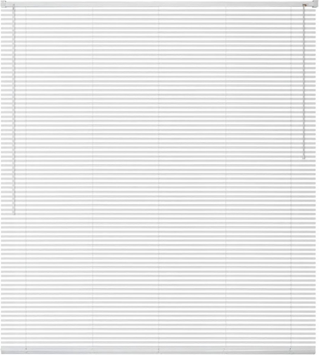 Decoways - Zonwering aluminium 120x130 cm wit