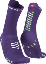Compressport Pro Racing Socks v4.0 Run High Purple/Paradise Green - Hardloopsokken