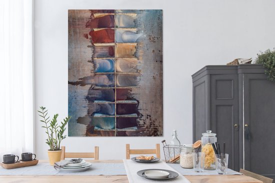Canvas schilderij 120x160 cm - Wanddecoratie Bouwmaterialen in België - Muurdecoratie woonkamer - Slaapkamer decoratie - Kamer accessoires - Schilderijen