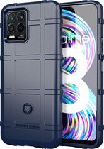 Realme 8 Hoesje - Mobigear - Rugged Shield Serie - TPU Backcover - Blauw - Hoesje Geschikt Voor Realme 8