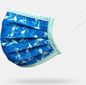 Supreme Medisch Mondkapje Bloesem Blauw | Wasbaar | Milieuvriendelijk | Biologisch katoen | Tot 30 keer wasbaar M ()