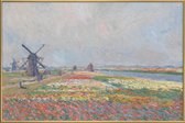 JUNIQE - Poster met kunststof lijst Monet - Tulip Fields near The