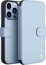 Qialino Leren iPhone 13 Pro Max Boekmodel hoesje - Blauw