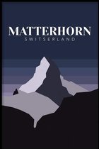 Walljar - Matterhorn Switserland Night II - Muurdecoratie - Canvas schilderij