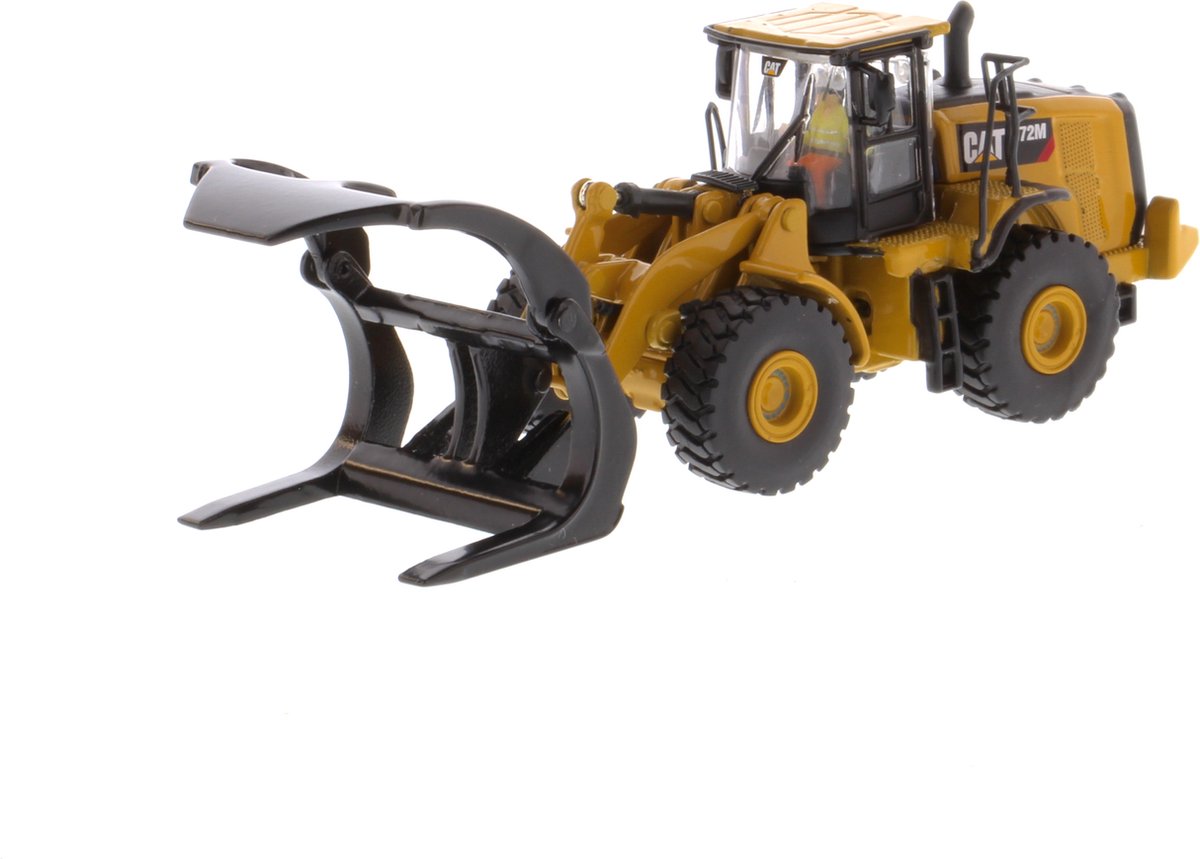 Cat 972M WL Wiellader met houtvork - 1:87 - Diecast Masters