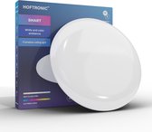 HOFTRONIC Slimme Plafondlamp Rond Ø42cm Frameless - Slimme Plafonniere 30W 3000lm - RGBWW 16,5 miljoen kleuren - WiFi + Bluetooth - Dimbaar - Woonkamer, Gang en Slaapkamer - Google Home & Ama