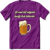 Ik Vond Het Volgende Biertje Toch Lekkerder T-Shirt | Bier Kleding | Feest | Drank | Grappig Verjaardag Cadeau | - Paars - XL