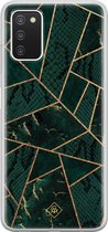 Casimoda® hoesje - Geschikt voor Samsung A03s - Abstract Groen - Backcover - Siliconen/TPU - Groen