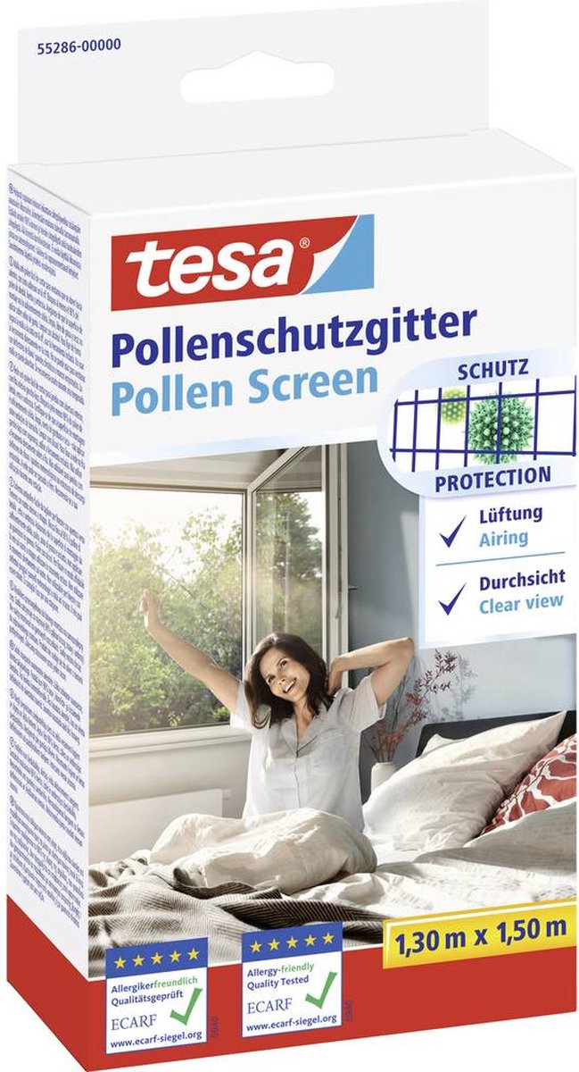 Tesa - Pollen beschermingsscherm - 1.30m x 1.50m - Antraciet | bol