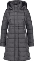 GERRY WEBER Dames Gewatteerde mantel met grote capuchon Anthracite-42