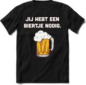 Jij Hebt Een Biertje Nodig T-Shirt | Bier Kleding | Feest | Drank | Grappig Verjaardag Cadeau | - Zwart - S