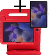 Hoesje Geschikt voor Samsung Galaxy Tab A8 Hoesje Kinderhoes Shockproof Hoes Kids Case Met Screenprotector - Rood
