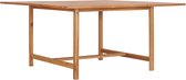 Decoways - Tuintafel 150x150x76 cm massief teakhout