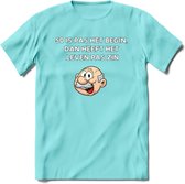 50 is pas het begin T-Shirt | Grappig Abraham 50 Jaar Verjaardag Kleding Cadeau | Dames – Heren - Licht Blauw - L