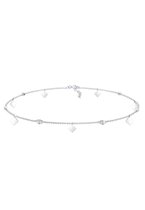 Elli Dames Halsketting Dames Choker Eenzaam Fonkelend Geo met Kristallen in 925 Sterling Zilver