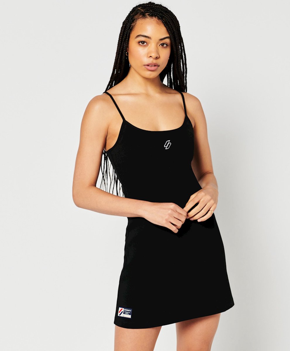 Superdry Dames Essential jurk met bandjes Zwart