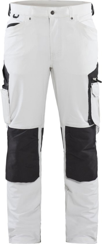 Pantalon de peintre Blaklader avec stretch 4 directions 1089-1645 - Wit/ Gris foncé - C46
