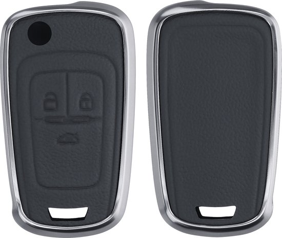 kwmobile autosleutel hoesje compatibel met Opel 3-knops SmartKey autosleutel Keyless Go hoes - Autosleutel behuizing - Sleuteletui in zwart