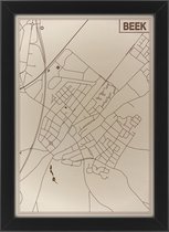 Houten stadskaart van Beek