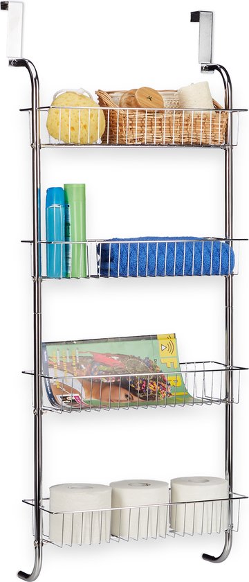 relaxdays support suspendu - support de salle de bain - support de cuisine - pour porte - support de douche XL - support de porte