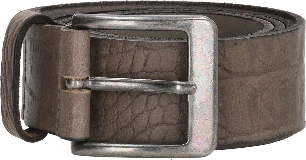 Hide & Stitches Frisco Riem - Grijs - 100% Leer