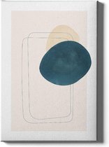 Walljar - Teal Circle - Muurdecoratie - Canvas schilderij