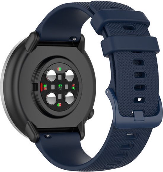 Strap-it Bracelet en Siliconen 22 mm - bracelet de montre adapté pour Samsung Galaxy Watch 3 45 mm / Galaxy Watch 46 mm / Gear S3 Classic & Frontier - Polar Vantage M / M2 / Grit X - Garmin Vivoactive 4 - bleu foncé