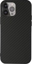 Peachy Carbon TPU carbonvezels hoesje voor iPhone 13 Pro Max - zwart