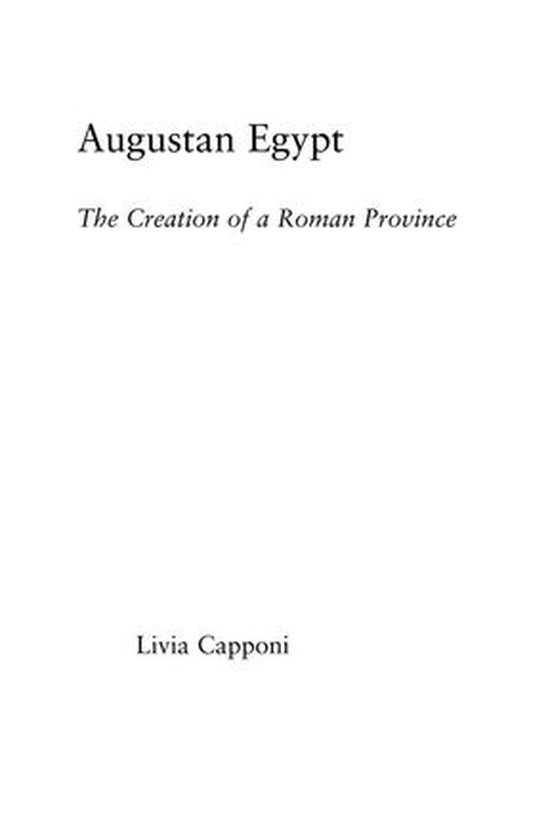 Studies in Classics - Augustan Egypt - cover