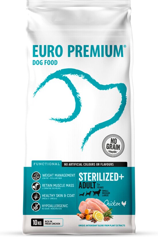 Euro Premium Adult Sterilized + Chicken 10 kg - Hond