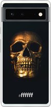 6F hoesje - geschikt voor Google Pixel 6 -  Transparant TPU Case - Gold Skull #ffffff