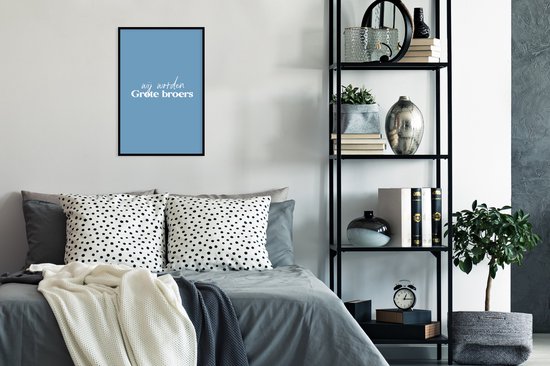 Cadre photo avec affiche - Proverbes - Nous serons grands frères - Citations - Grand frère - Frères - 40x60 cm - Cadre pour affiche