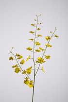 Kunstbloem - Orchidee - topkwaliteit decoratie - 2 stuks - zijden bloem - Geel - 80 cm hoog