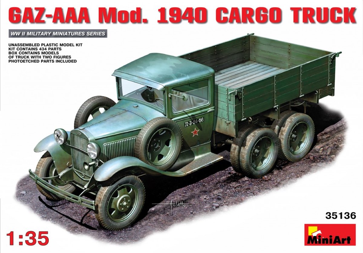 Miniart - Gaz-aaa. Mod. 1940. Cargo Truck. (Min35136) - modelbouwsets, hobbybouwspeelgoed voor kinderen, modelverf en accessoires