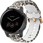 Siliconen Smartwatch bandje - Geschikt voor  Lucky Leopard Garmin Vivoactive 4s bandje - 40mm - Strap-it Horlogeband / Polsband / Armband