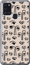 Coque Samsung Galaxy Line - Motifs - Lèvres - Dessin au trait - Coque de téléphone en Siliconen