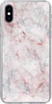 Coque iPhone Xs Max - Marbre - Rouge - Natuursteen - Siliconen