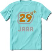 29 Jaar Feest T-Shirt | Goud - Zilver | Grappig Verjaardag Cadeau Shirt | Dames - Heren - Unisex | Tshirt Kleding Kado | - Licht Blauw - L