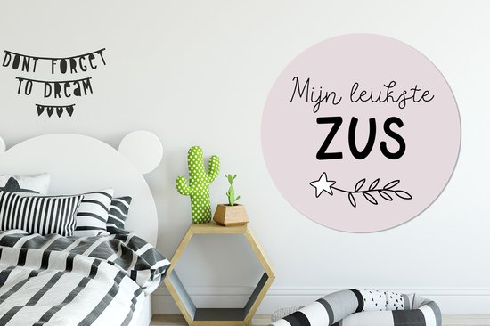 WallCircle - Wall Circle - Wall Circle Indoor - Citations - My Cutest Sister - Proverbes - Sister - 150x150 cm - Décoration murale - Peintures Ronds