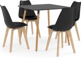 Decoways - 5-delige Eethoek zwart