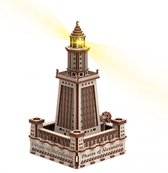 Mr. Playwood Alexandria Lighthouse (eco-light) - 3D houten puzzel - Bouwpakket hout - DIY - Knutselen - Miniatuur - 280 onderdelen