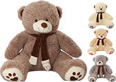 MyTeddyWorld Braun Martin Grote teddybeer, 150 cm, knuffelig, grote pluche beer, zacht speelgoed, cadeau voor kinderen, perfect voor verjaardag, bruiloft, Valentijnsdag, Kerstmis - Valentijn 