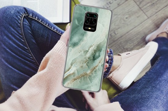 Coque Xiaomi Redmi Note 10 Lite - Natuursteen - Vert - Chic - Siliconen