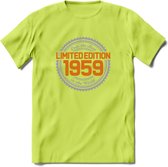 1959 Limited Edition Ring T-Shirt | Zilver - Goud | Grappig Verjaardag en Feest Cadeau Shirt | Dames - Heren - Unisex | Tshirt Kleding Kado | - Groen - XL