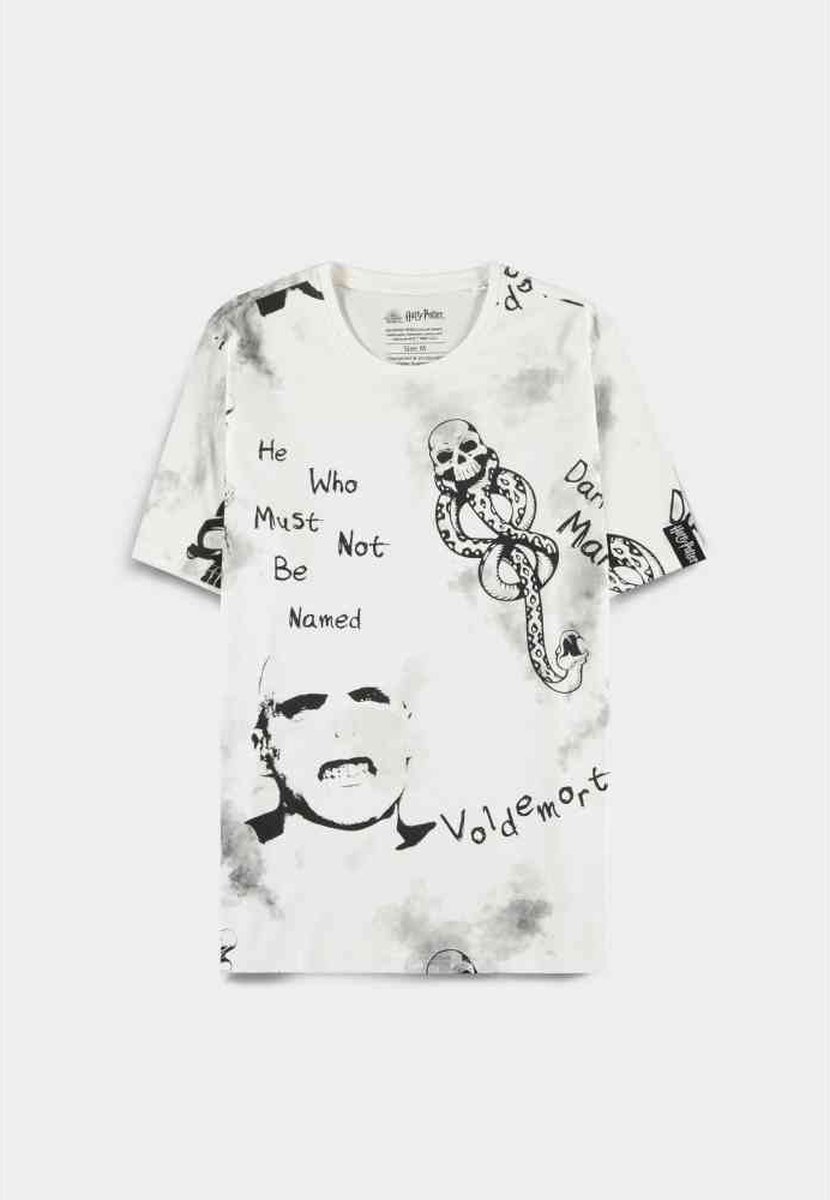 Harry Potter - He Who Must Not Be Named Heren T-shirt - M - Wit
