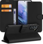 Telefoonhoesje Geschikt voor Samsung Galaxy S22 Plus Bookcase Zwart met Pasjeshouder