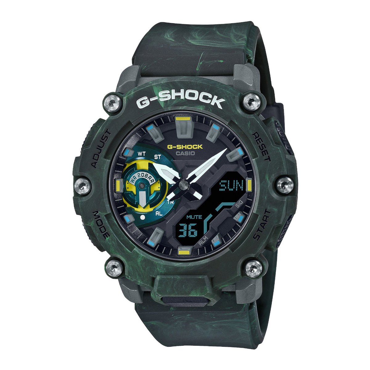 Casio G-Shock GA-2200MFR-3AER Horloge - Kunststof - Groen - Ø 46 mm