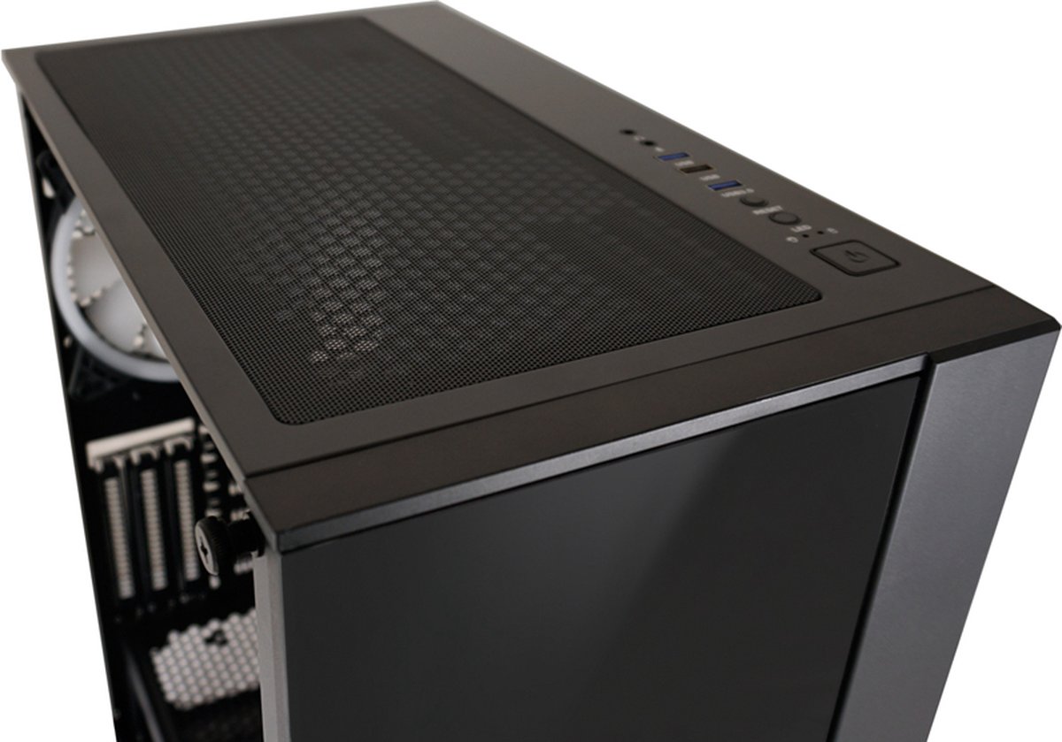 KEDIERS P4 Pc-behuizing – ATX Mid Tower Met 4 X 120 Mm Ventilatoren, 270° Gehard Glas, USB-C En USB 3.0, Ondersteunt 440 Mm GPU