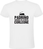 Padrino general de la mafia Corleone Heren t-shirt | mafia | Godfather | Vito Corleone | grappig | cadeau | Wit