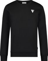 Purewhite -  Heren Regular Fit   Sweater  - Zwart - Maat XS